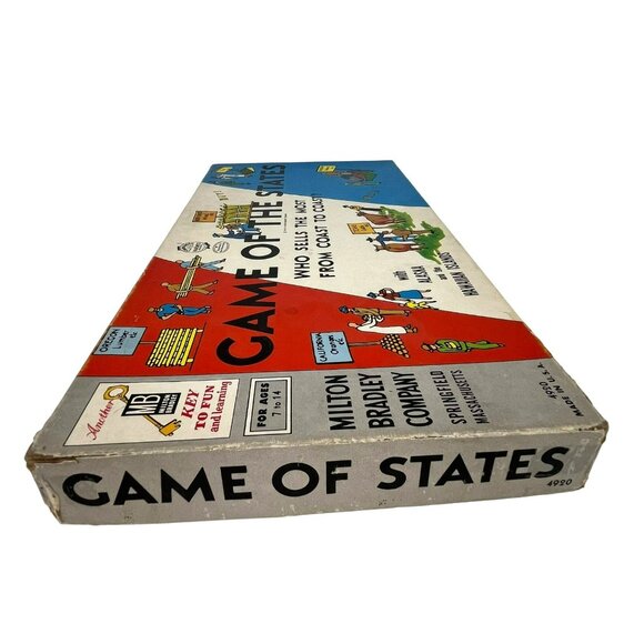 Vintage 1954 Game of the States Board Game Milton Bradley - Picture 7 of 10